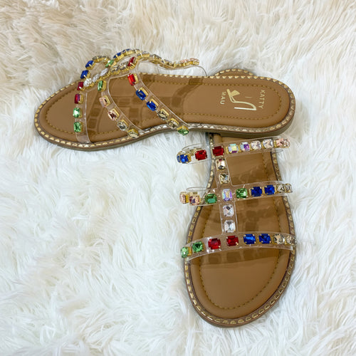 Crystal Strap Flats